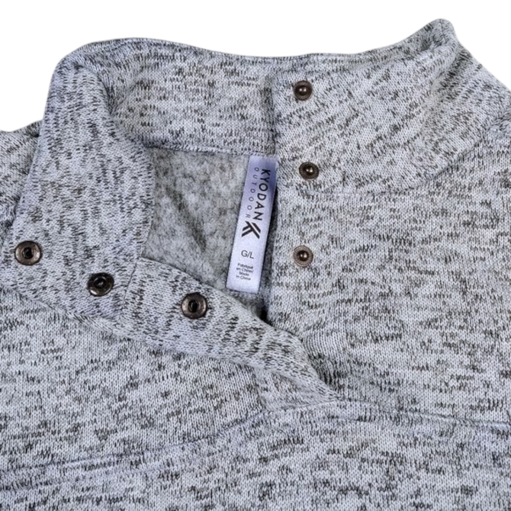 Kyodan Women's Light Gray Marled Pullover Sweater Size Large - Picture 8 of 11
